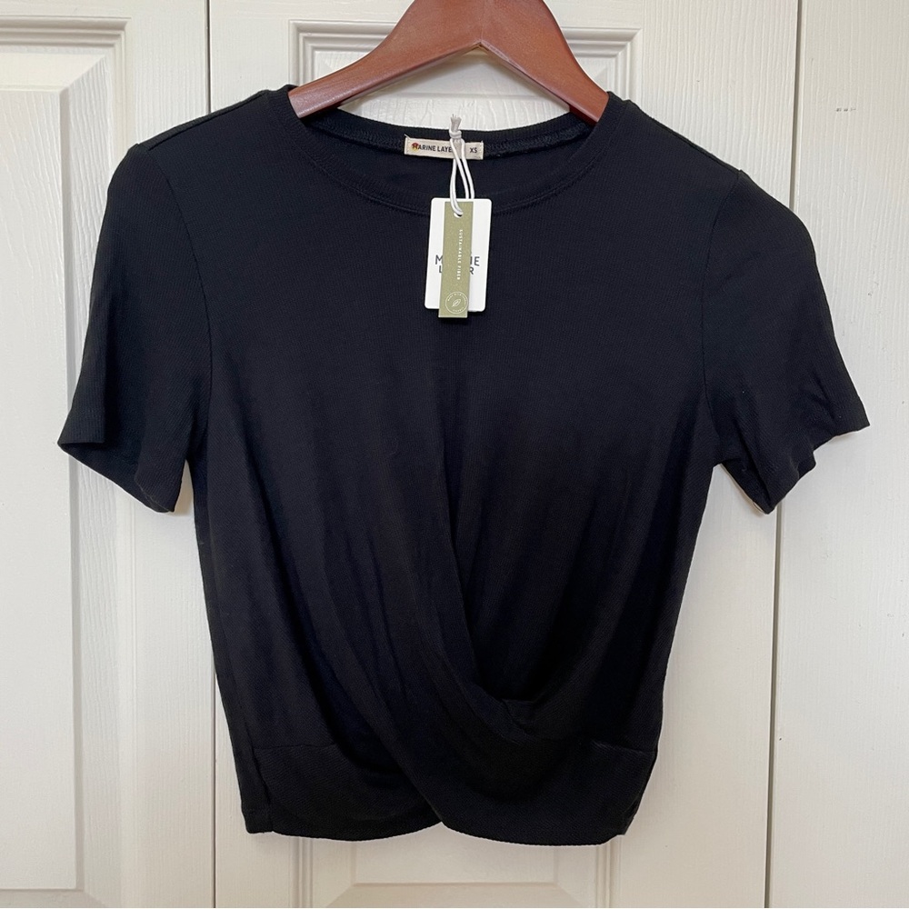 Marine Layer Lexi Rib Twist Front Top